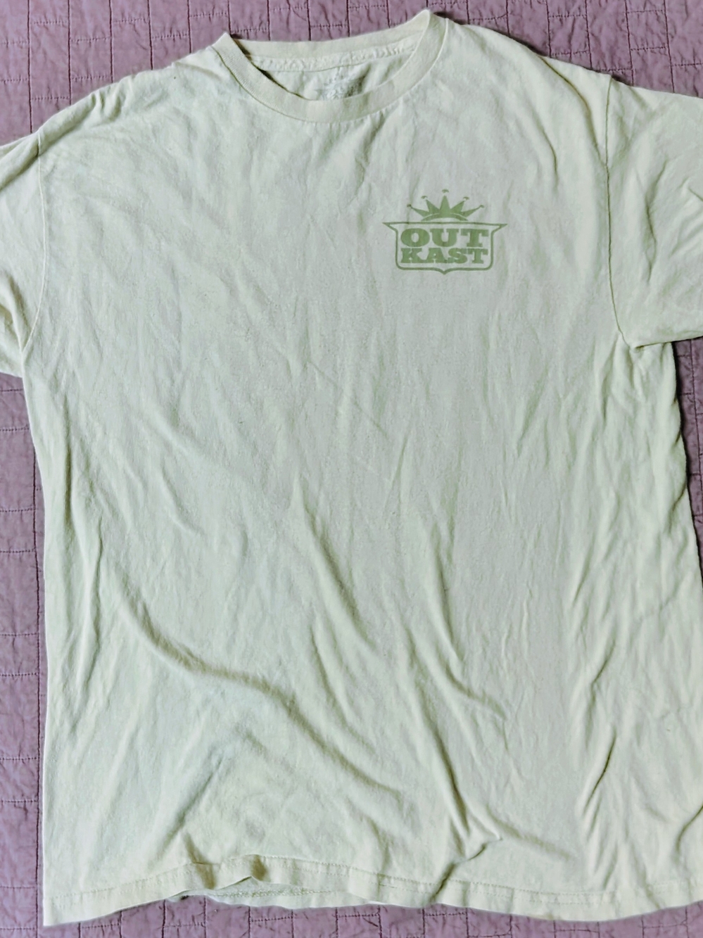 ​OutKast Crown Logo Graphic T Shirt Mens Medium White/Grey Green Hip Hop Merch